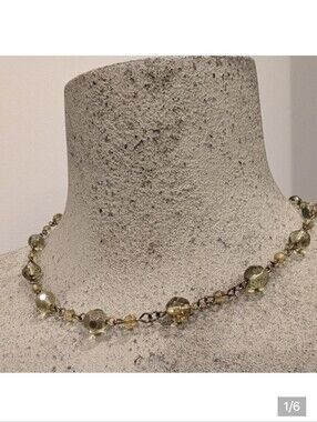 Classic cocktail necklace  Mid-century Style Glass beaded Choker